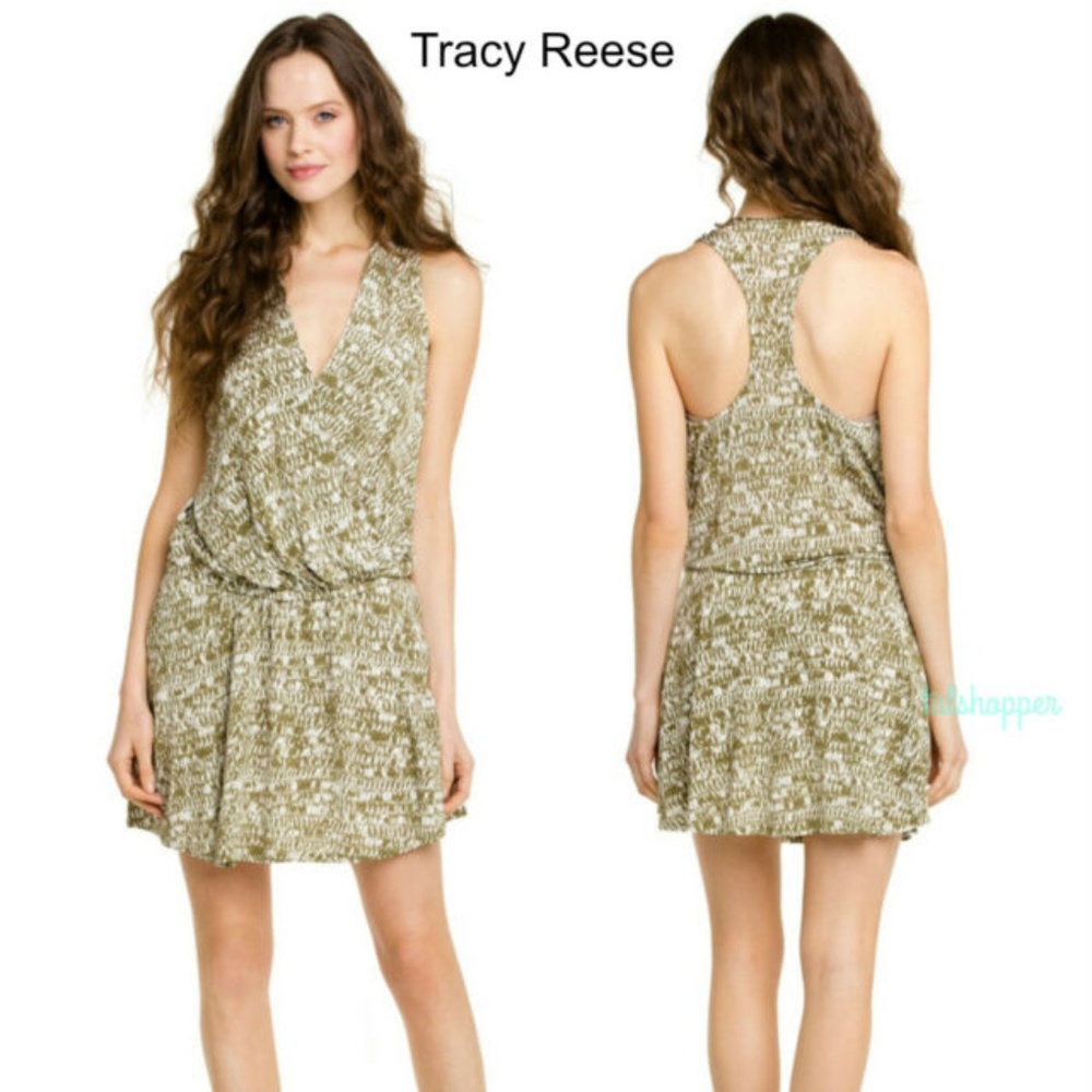 Anthropologie⚡Tracy Reese⚡Dress⚡Green + White